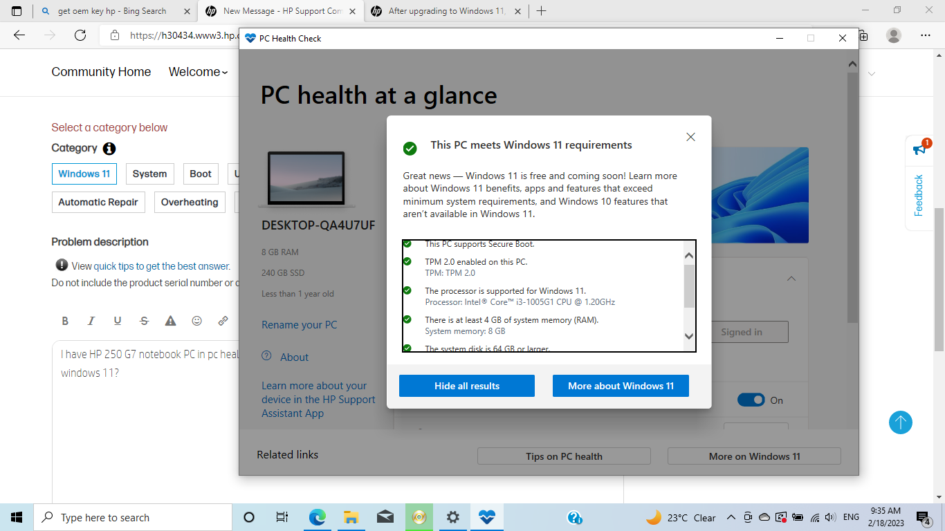 Solved: windows 11 - HP Support Community - 8621350 Solved: windows 11 - HP Support Community - 8621350