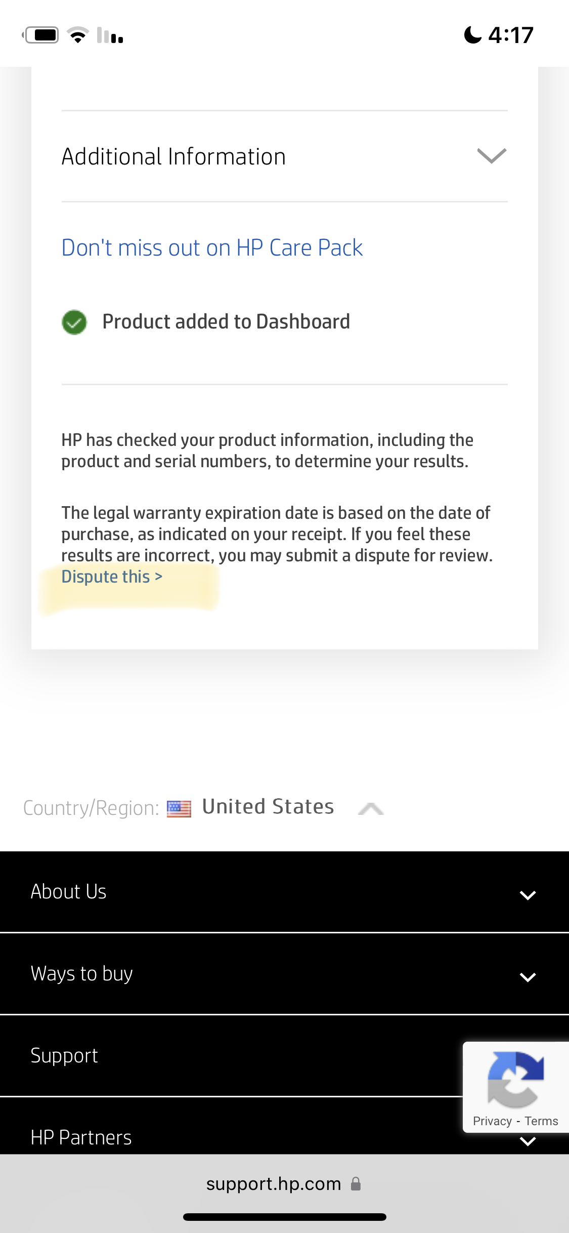 where can i find warranty dispute form HP Support Community 8612322