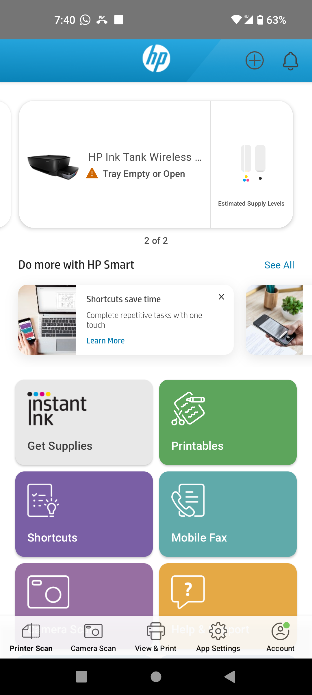 Ink levels not showing HP Support Community 8651417