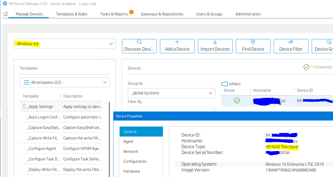 HP DeviceManager 5.0.9: TC detected with wrong OS filter - HP Support ...