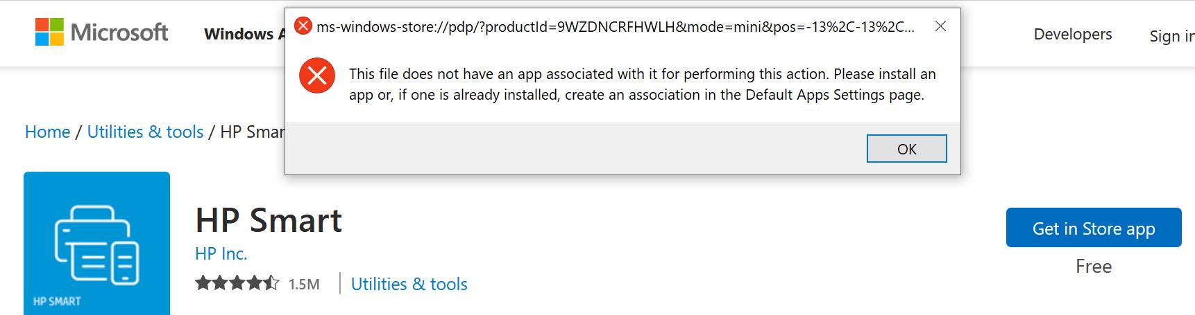 HP Smart App not found in MS store - - HP Support Community - 8657232