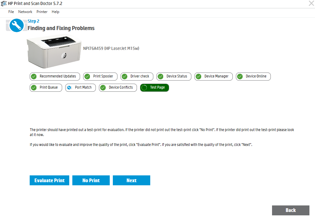 M15W connected and but not printing - HP Support Community - 8672798