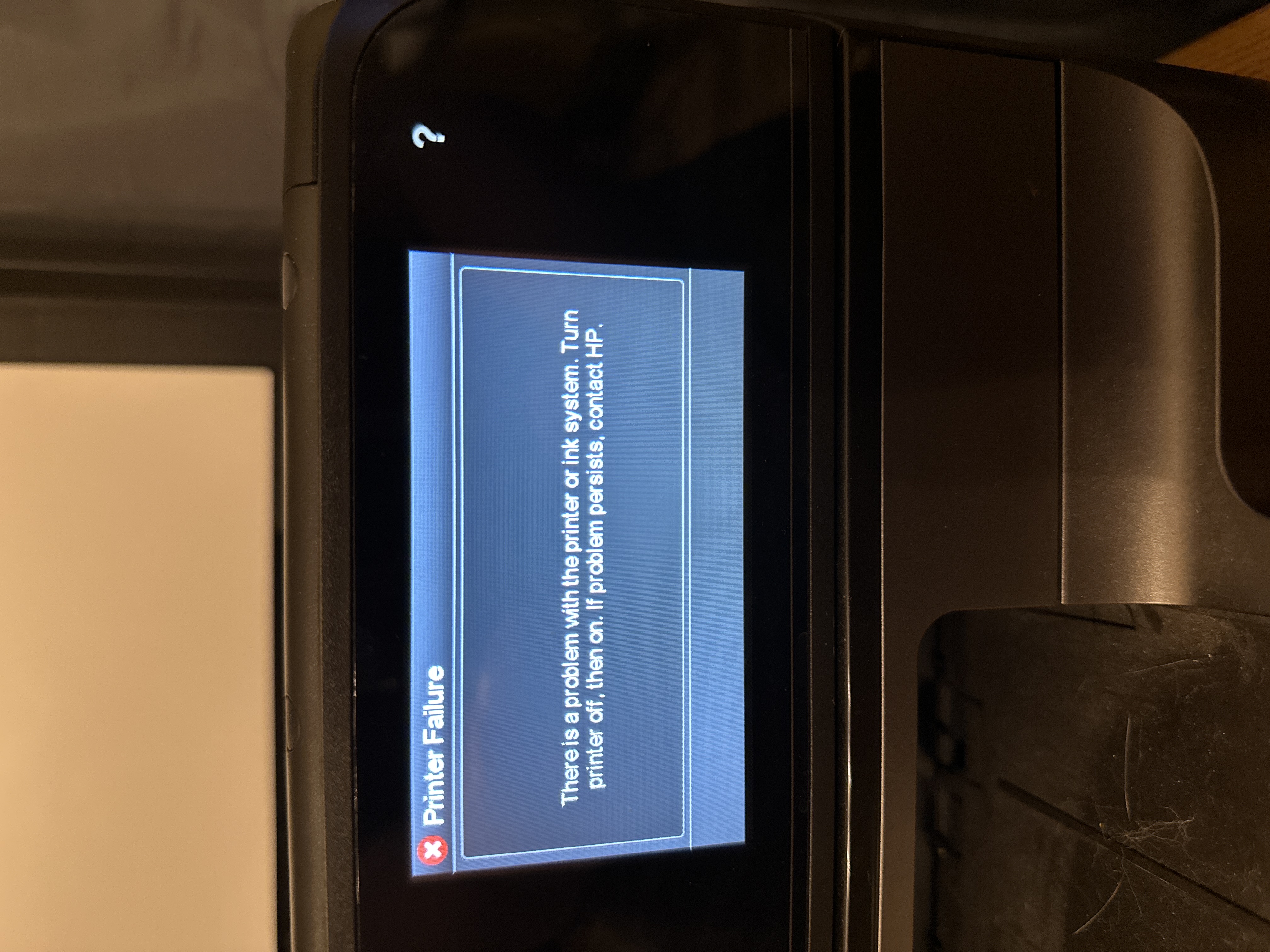Printer failure - HP Support Community - 8681351