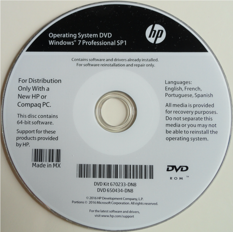 Recovery Differences - HP Operating System DVD and Microsof... - HP Support  Community - 8720178