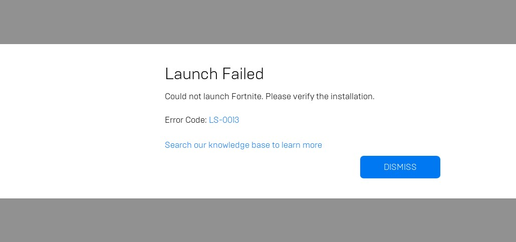 Solved: Fortnite won't launch. Error Code: LS-0013 have tried everyt -  HP Support Community - 8722108