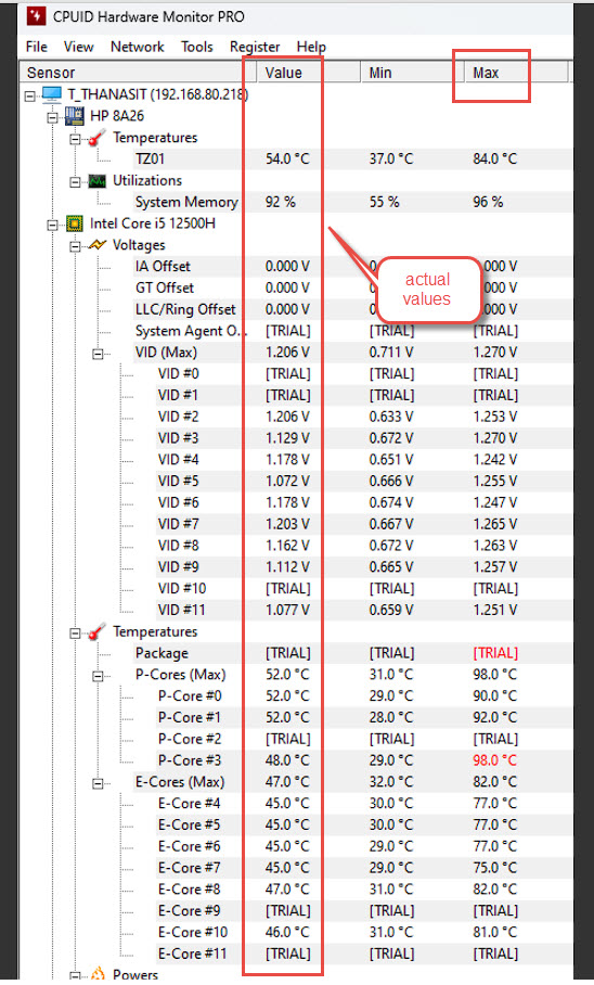 Victus 16 D1213TX CPU temperature 90+ degree Celsius HP Support