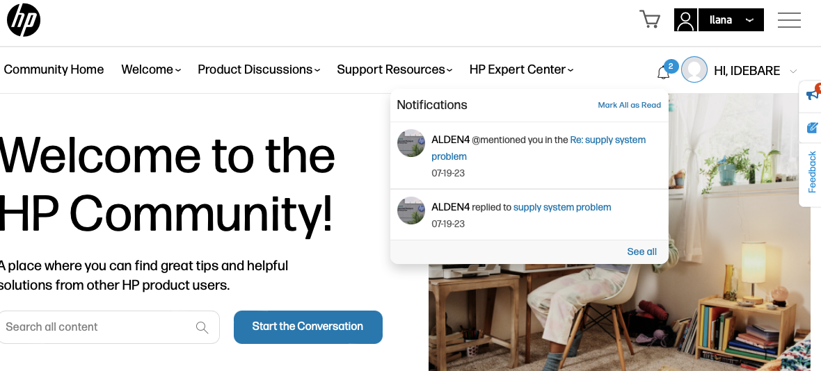 supply system problem HP Support Community 8723184