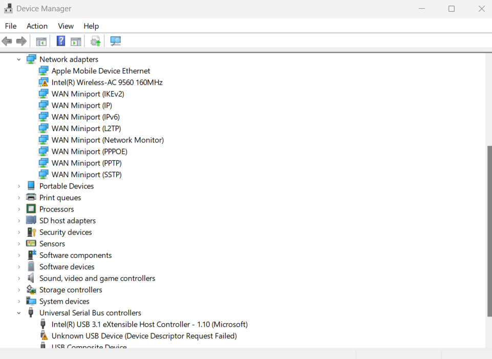wireless network down with code 10 - HP Support Community - 8732221