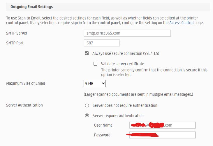 HP LaserJet Pro MFP M428fdw won't scan to email SMTP setup f... - HP ...