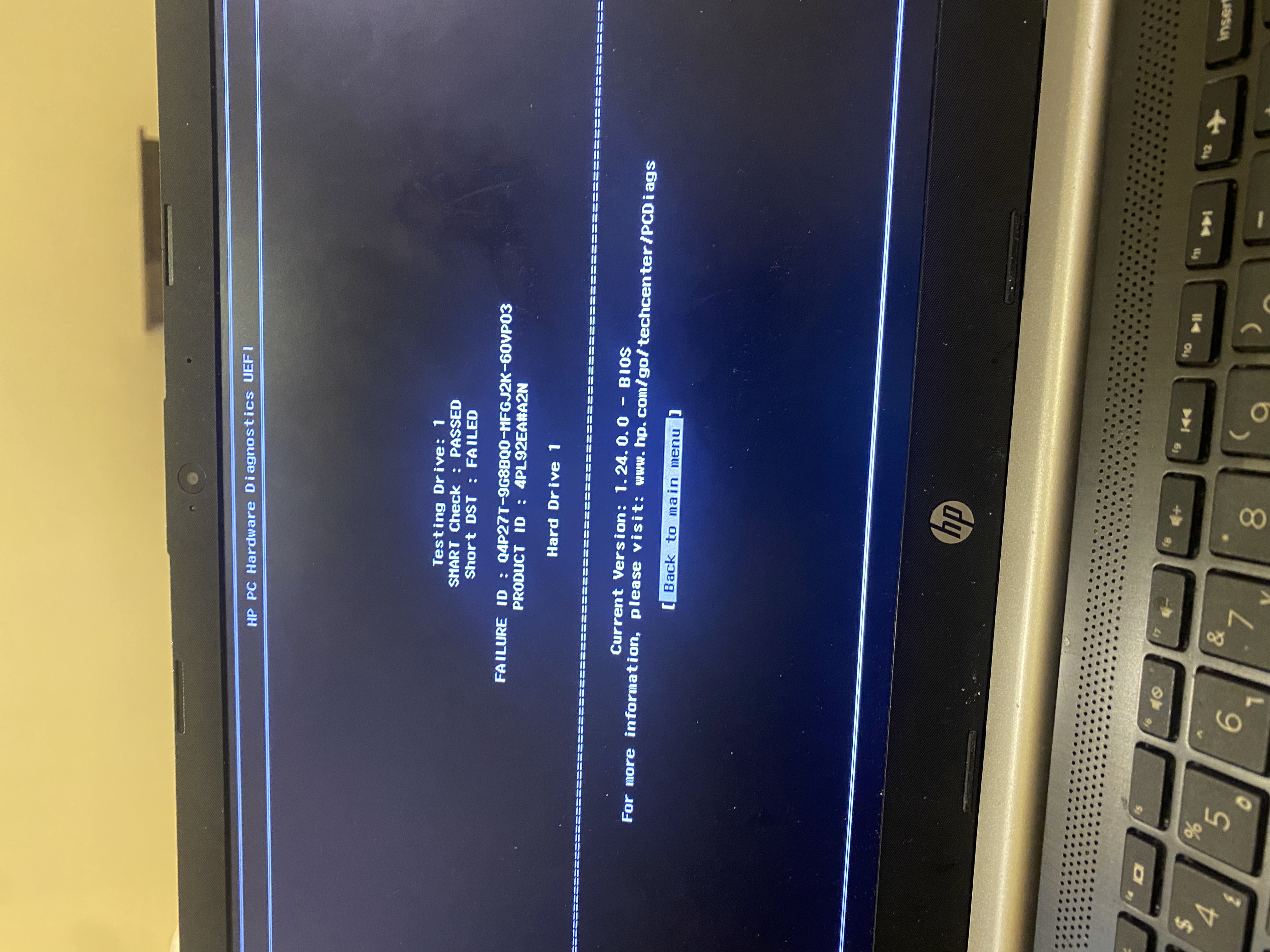 Hard disk error - HP Support Community - 8862499