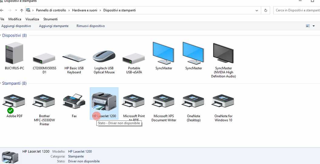 WIN/ to WIN10 => HP Laserjet 1200 impossible to install the ... - HP ...
