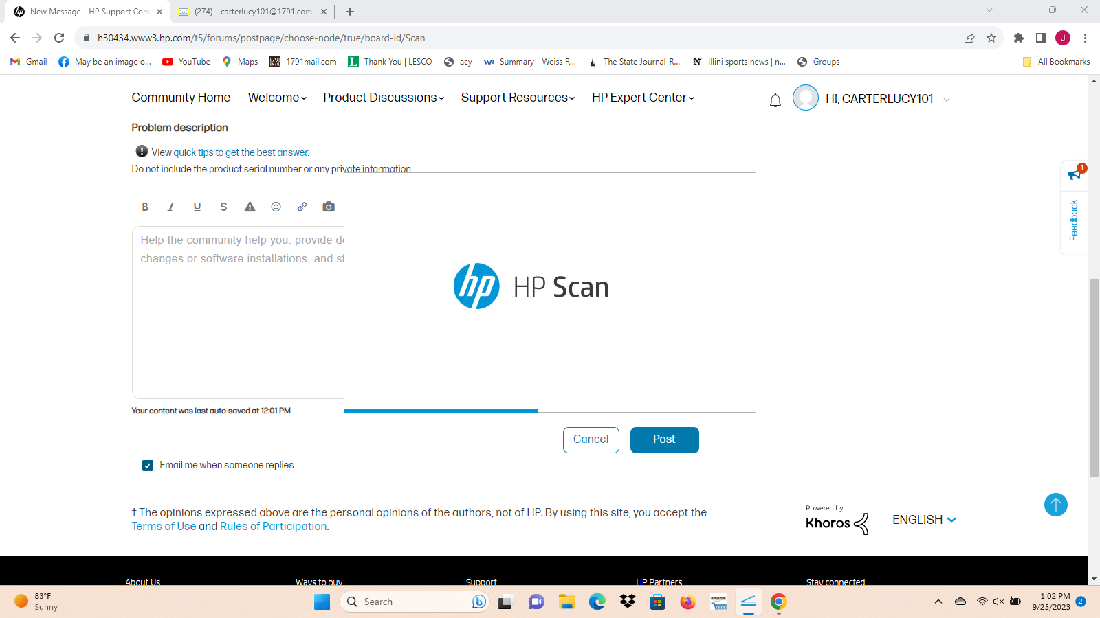hp 4100 scan will not connect to laptop - HP Support Community - 8873454