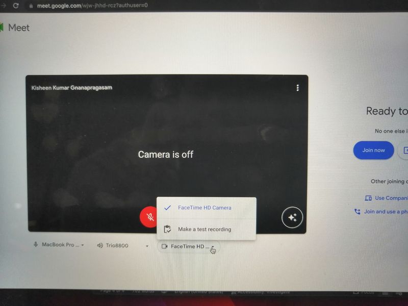 Camera Unable to detect