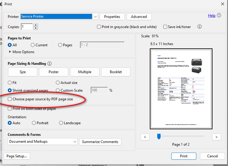 Printer is telling me that I need to load Executive size pap... - HP ...