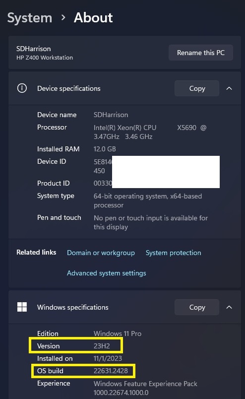 W11 23H2 upgrade on unsupported HP workstations - HP Support