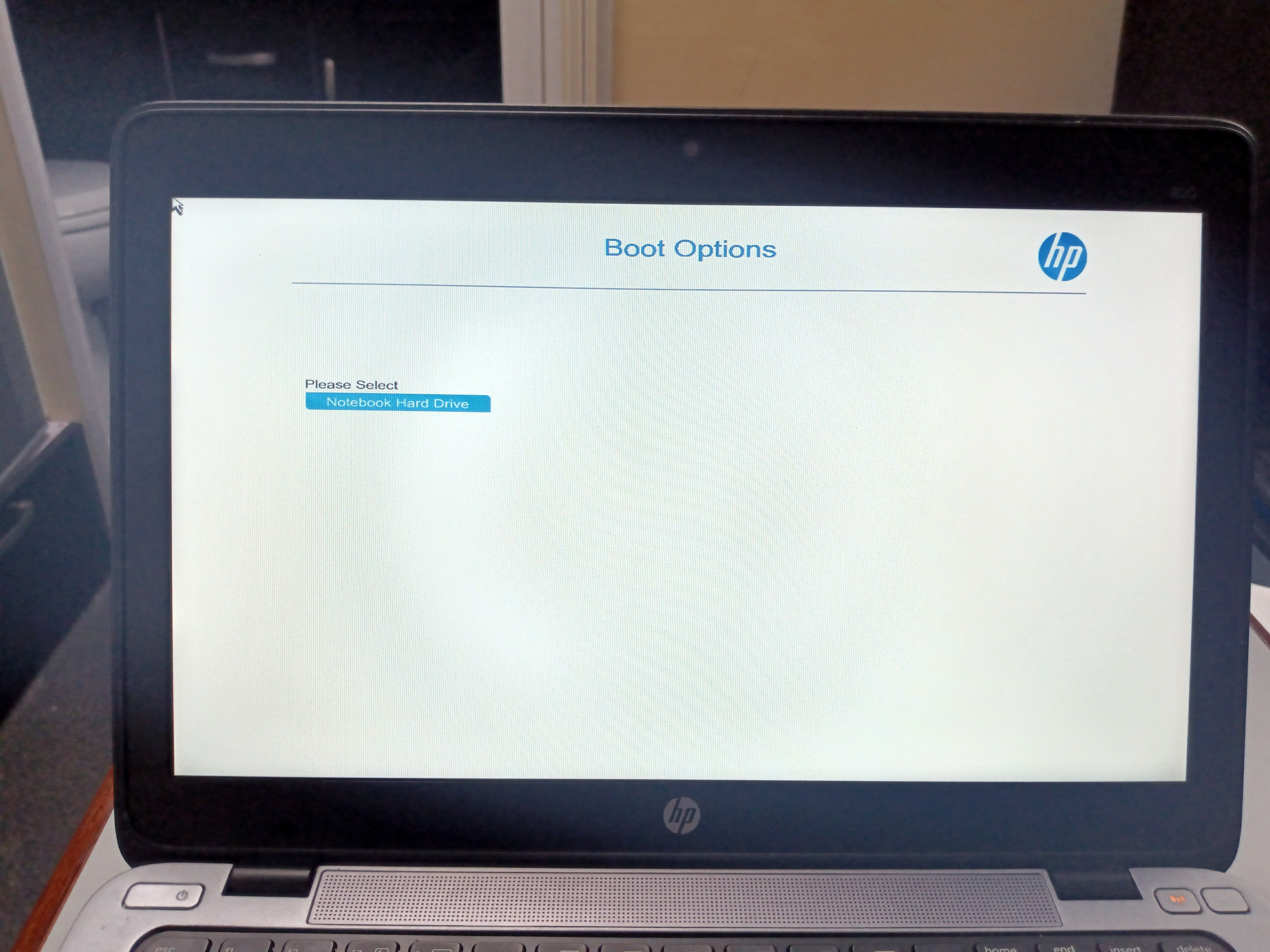 Boot Options - HP Support Community - 8908647