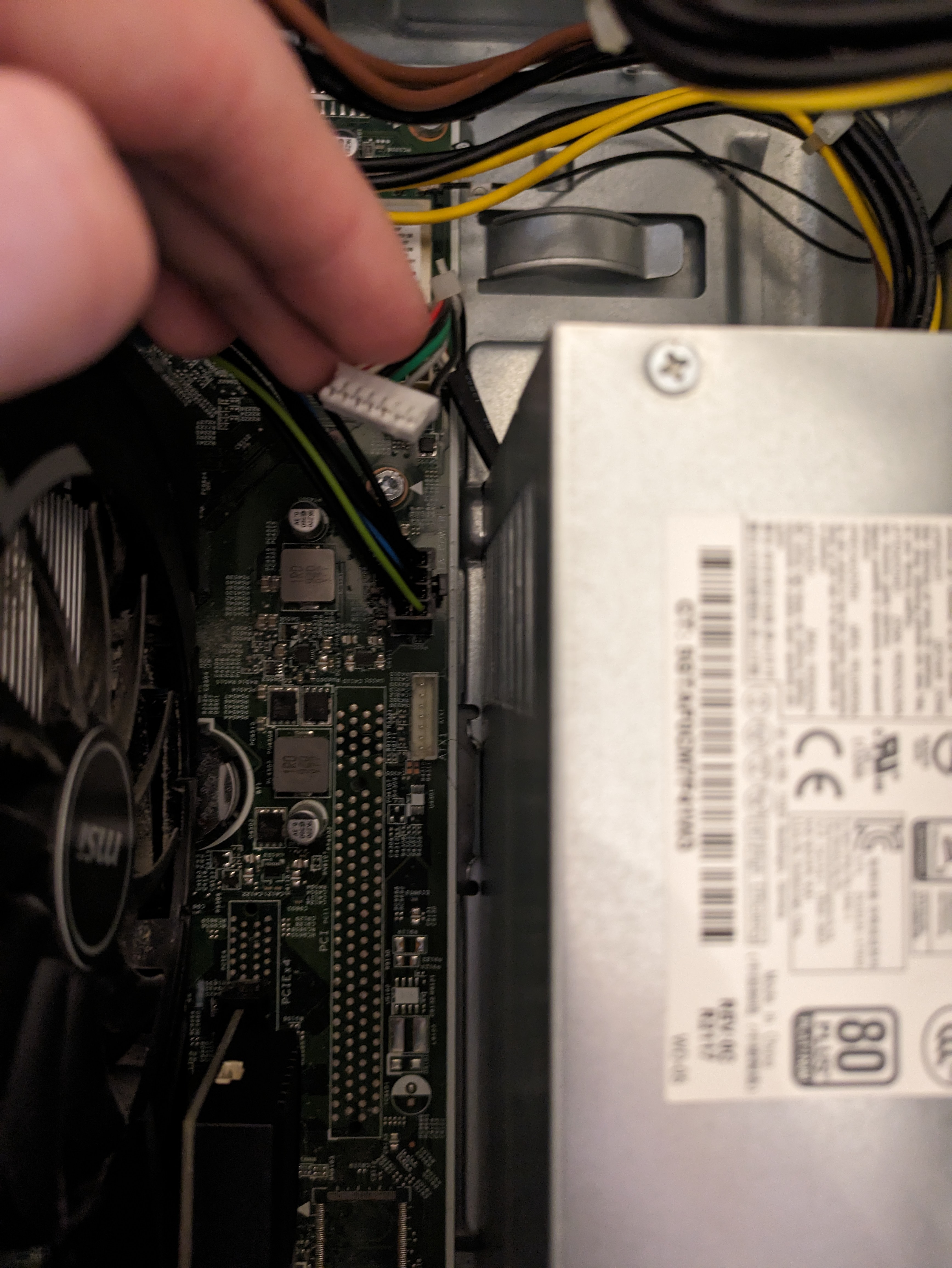 Solved: How to get this connector in slot - HP Support Community - 8909893
