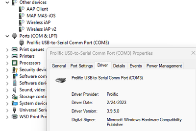 Need the Prolific USB-to-Serial Comm Port Driver - HP Support Community -  8930213