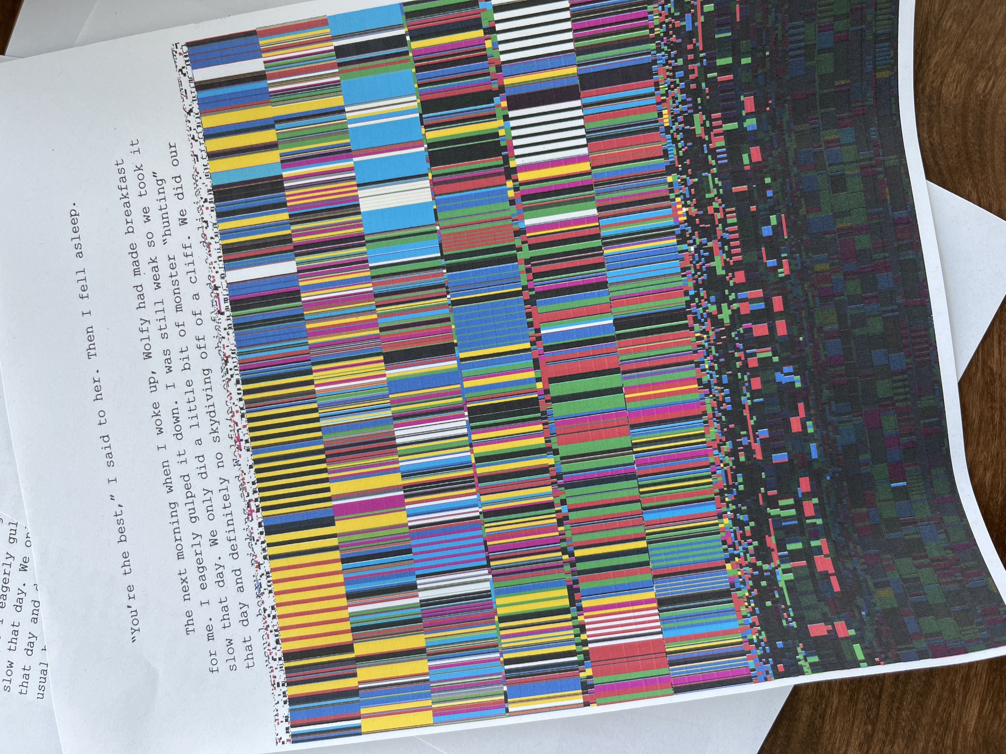 Printer is printing colored bars across page - HP Support Community ...