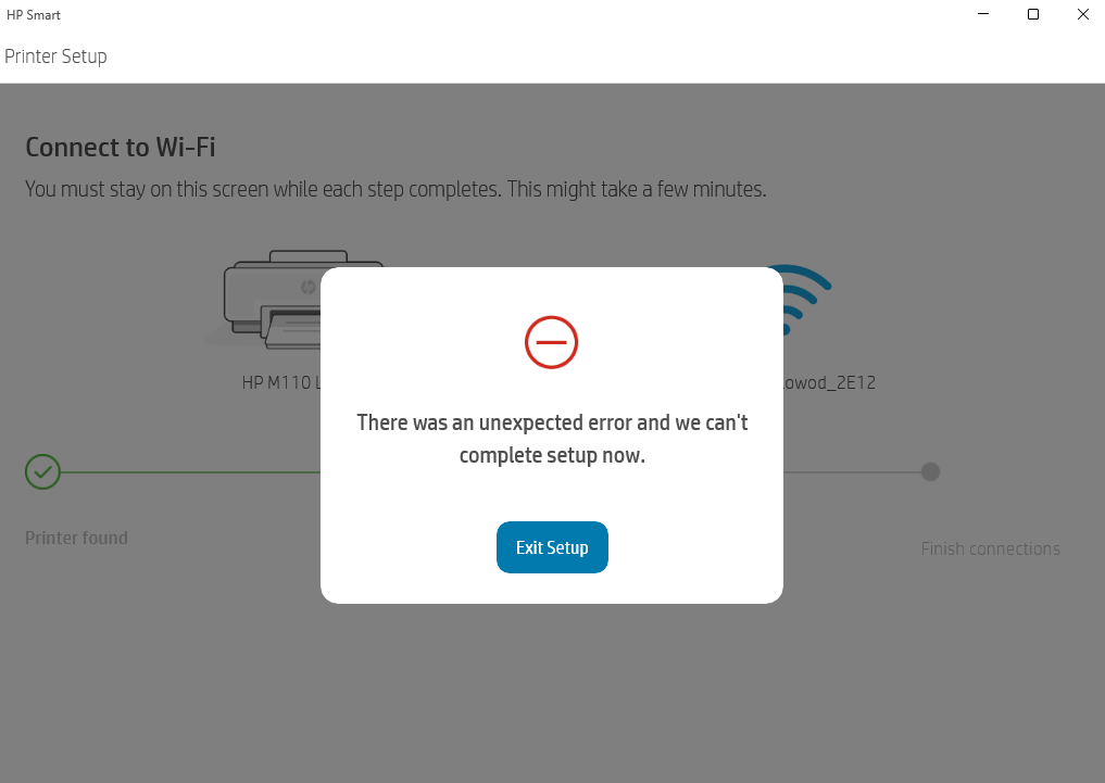 HP M110we unable to connect to Wi-Fi - HP Support Community - 8946087