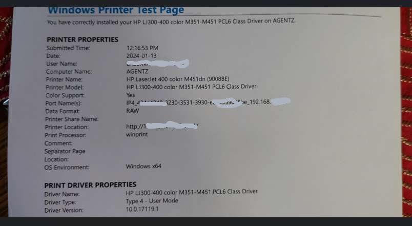 Laser jet M451dn and Windows 11 problems - HP Support Community - 8955886