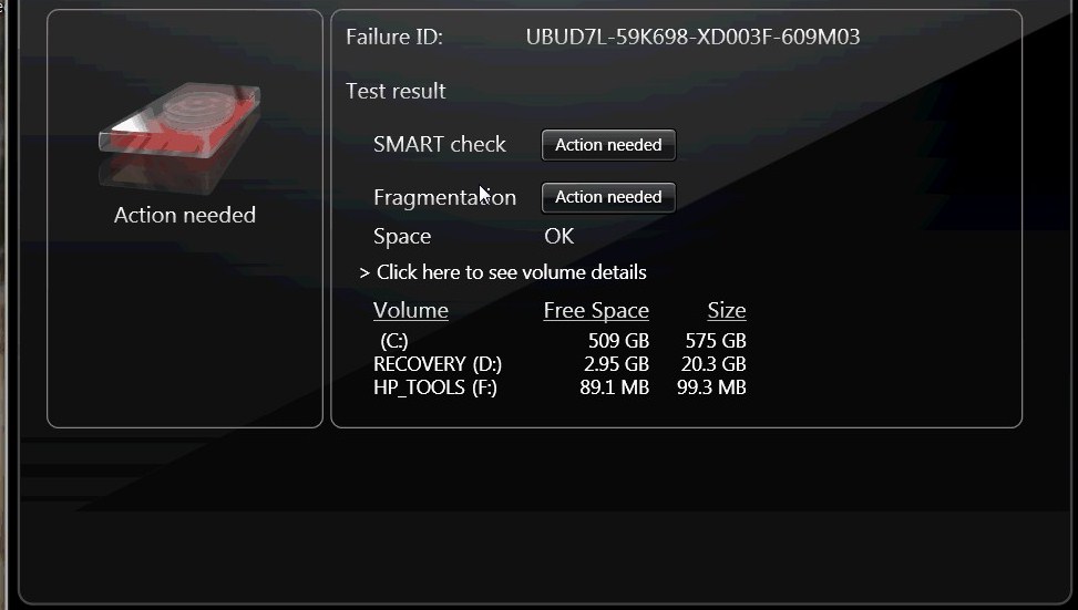 Solved SMART Hard Disk Error HP detected an imminent failure HP