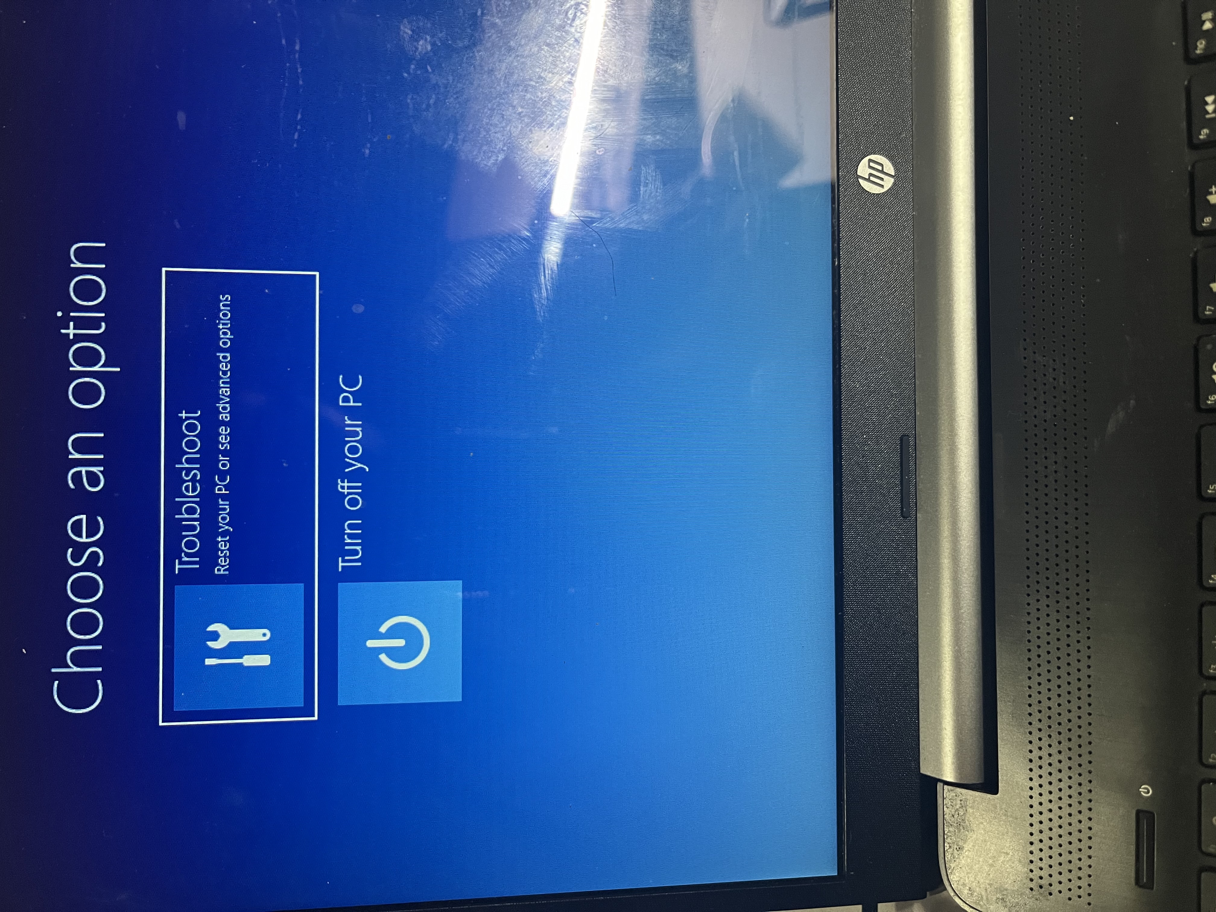 Why am I seeing this choose option reset PC out of no where? - HP ...