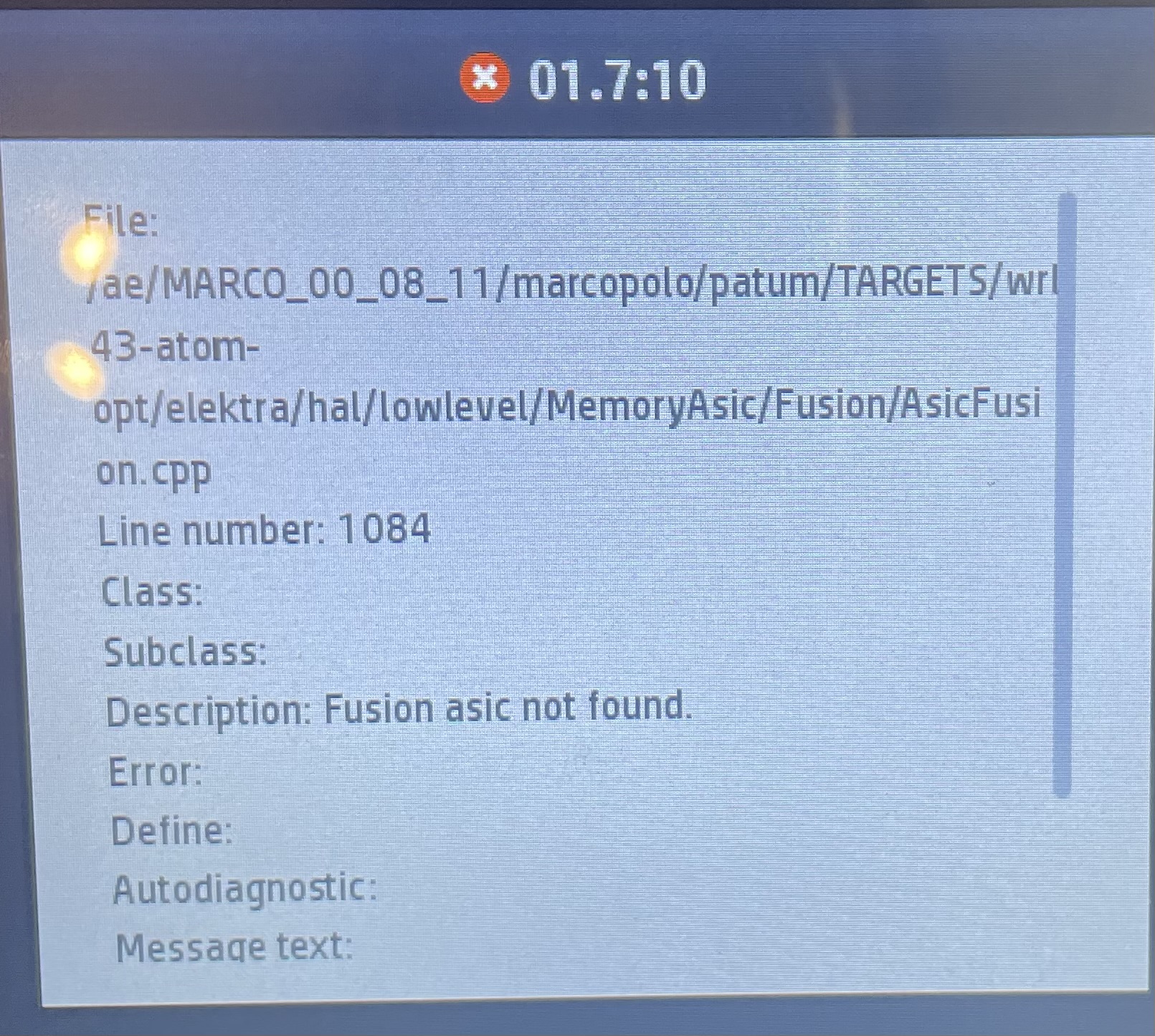 Stitch S300 64in Error 01.7:10 - HP Support Community - 9006423