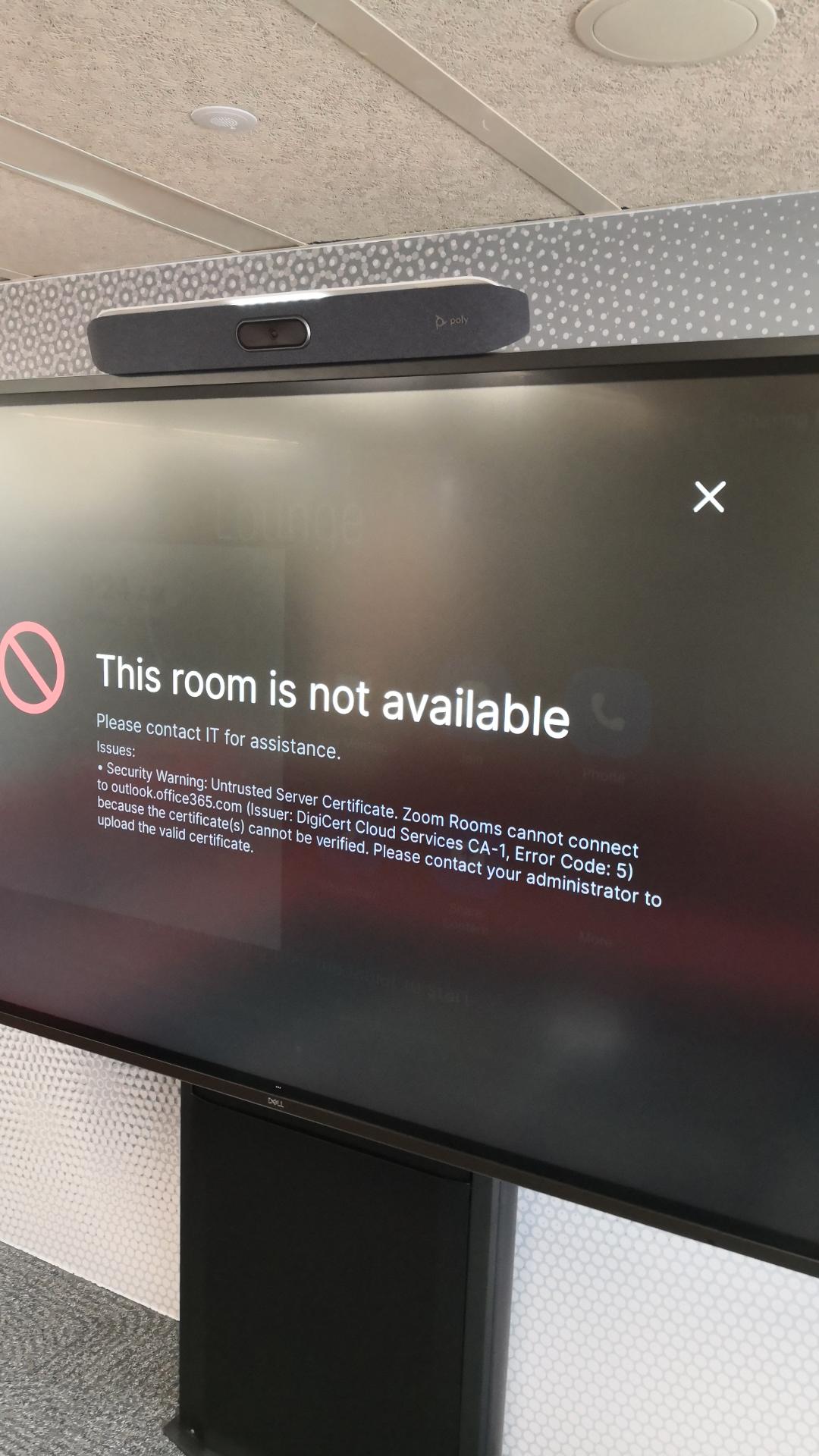 Multiple Poly products showing certificate errors / NTP drop... - HP ...