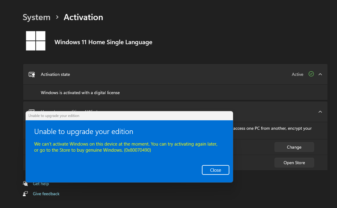 Can not upgrade to windows 11 Pro - HP Support Community - 9026851