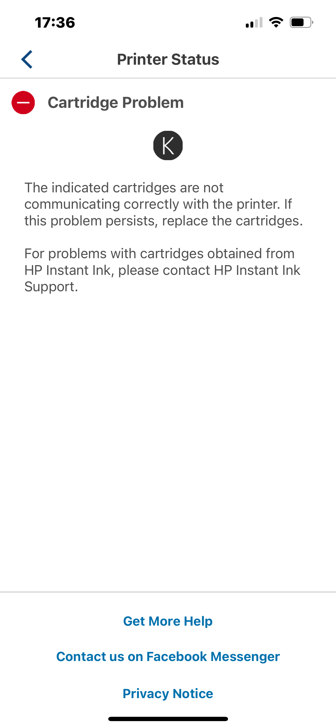 Cartridges not communication with printer - HP Support Community - 9027391
