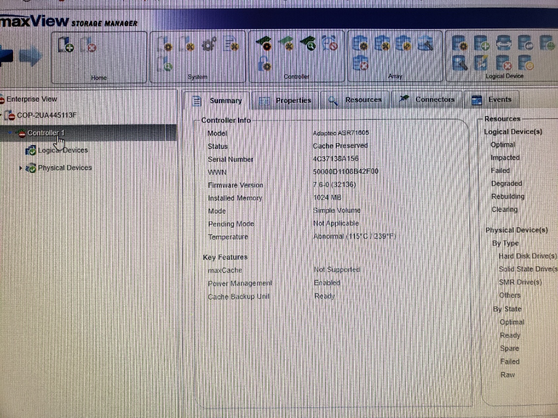 Adaptec 71605 HBA Controller + VMware ESXi 6.5.0 - HP Support Community ...