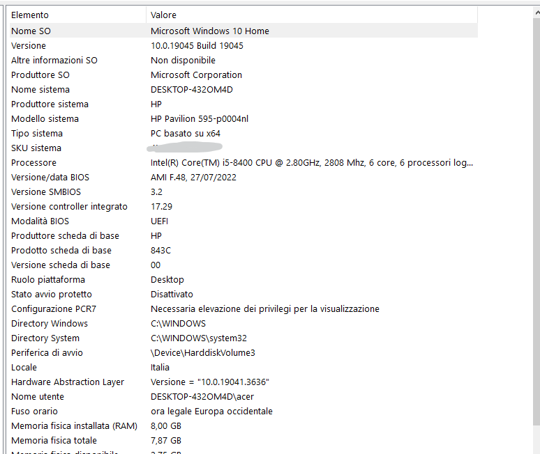Picture of windows 11 non si installa - does not installation - HP Support ...
