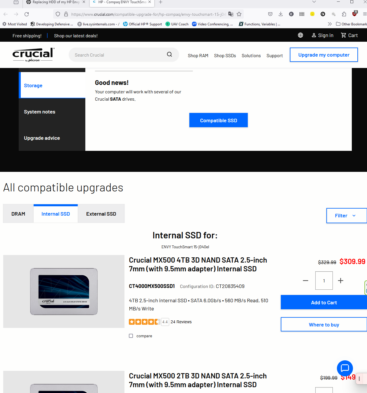 Solved: Replacing HDD of my HP Envy 15 with SSD - HP Support