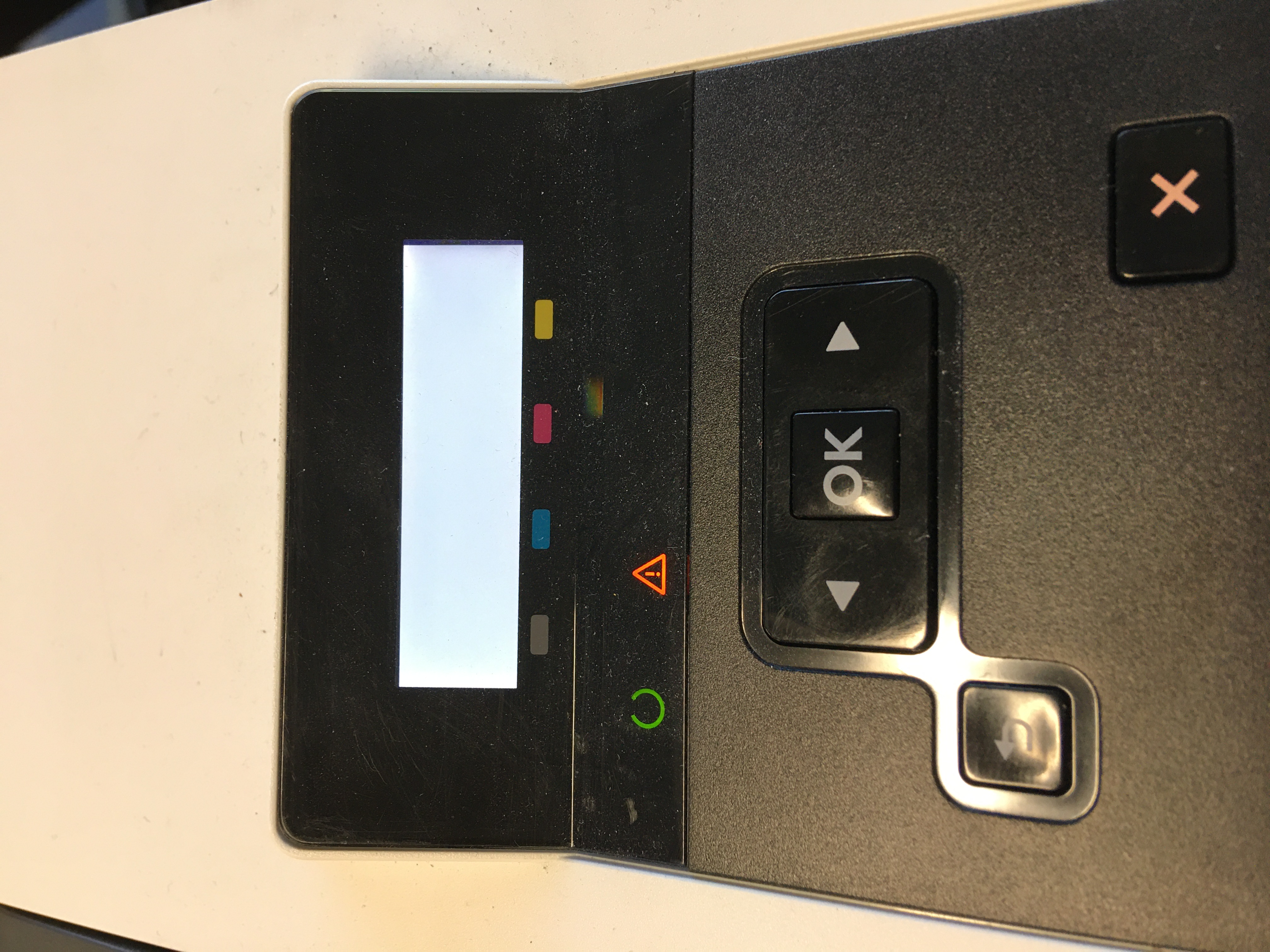 Color LaserJet Pro M454dn Blank Screen & Two Blinking Lights - HP ...