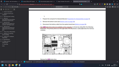 Two solid-state drive slots are available on the computer