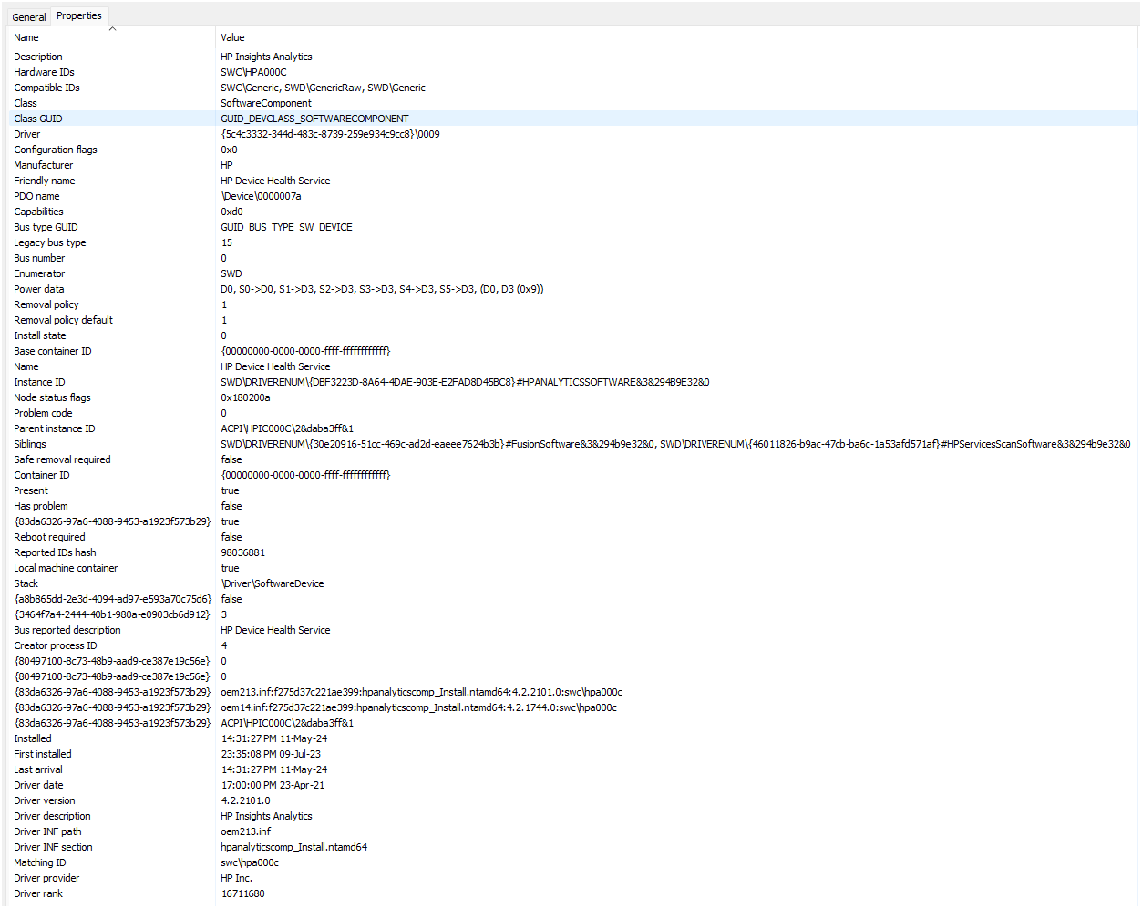 SOFTWARE COMPONENT 1 83 4311 0 visual data 2