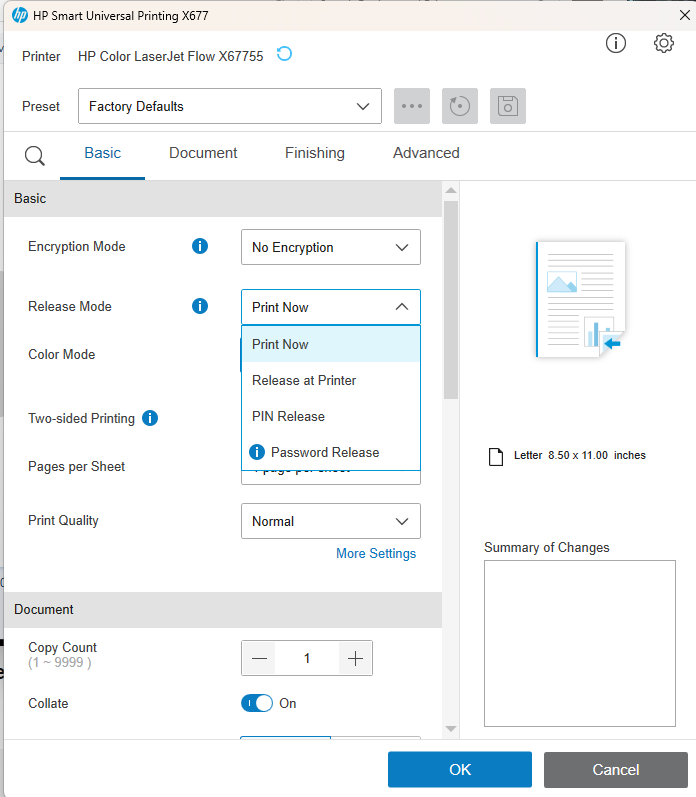 HP m633 all stored jobs are stored in a directory testName i... HP