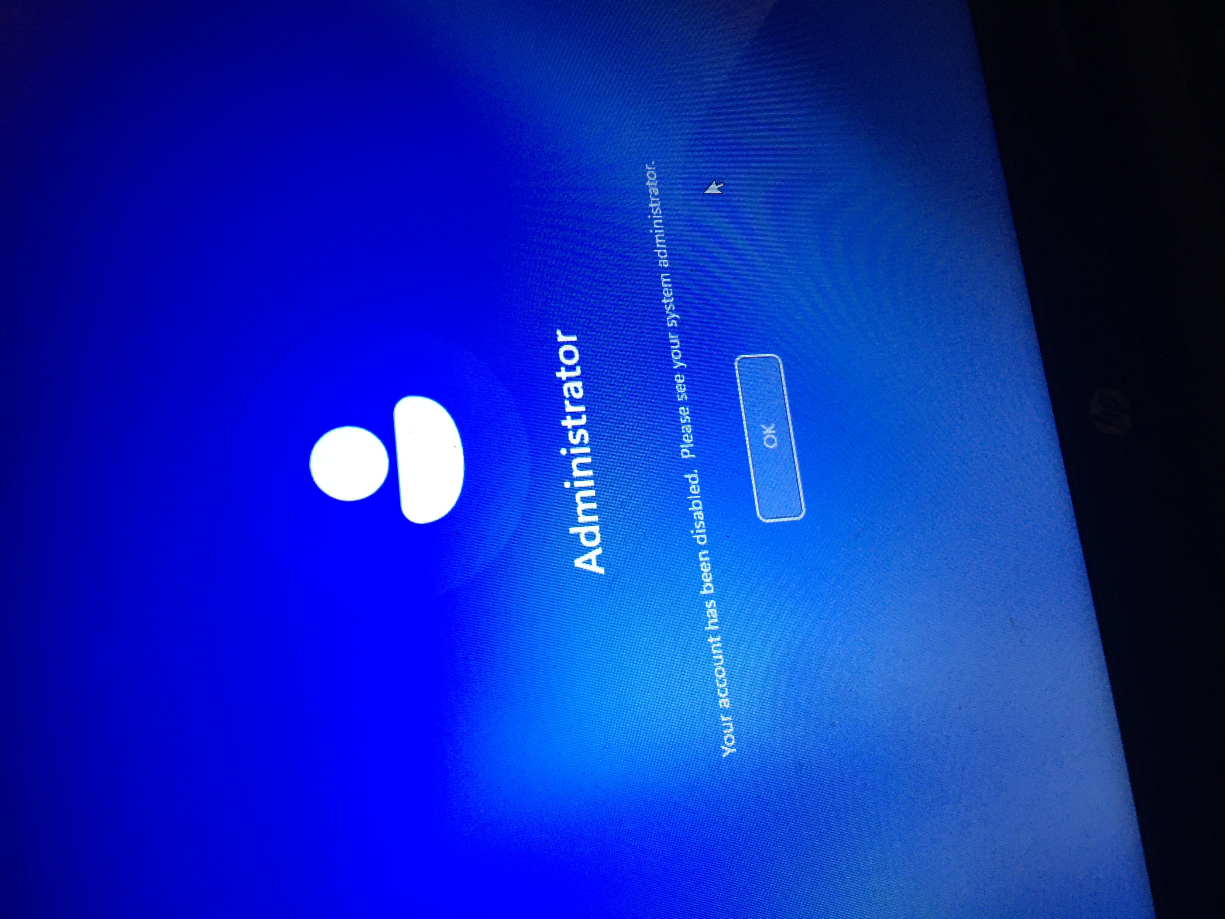 After resetting my laptop when i try to login it always says... - HP ...