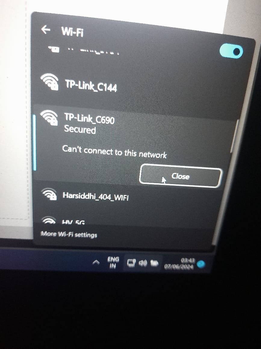 my Wi-Fi isn't connect to any network - HP Support Community - 9091043