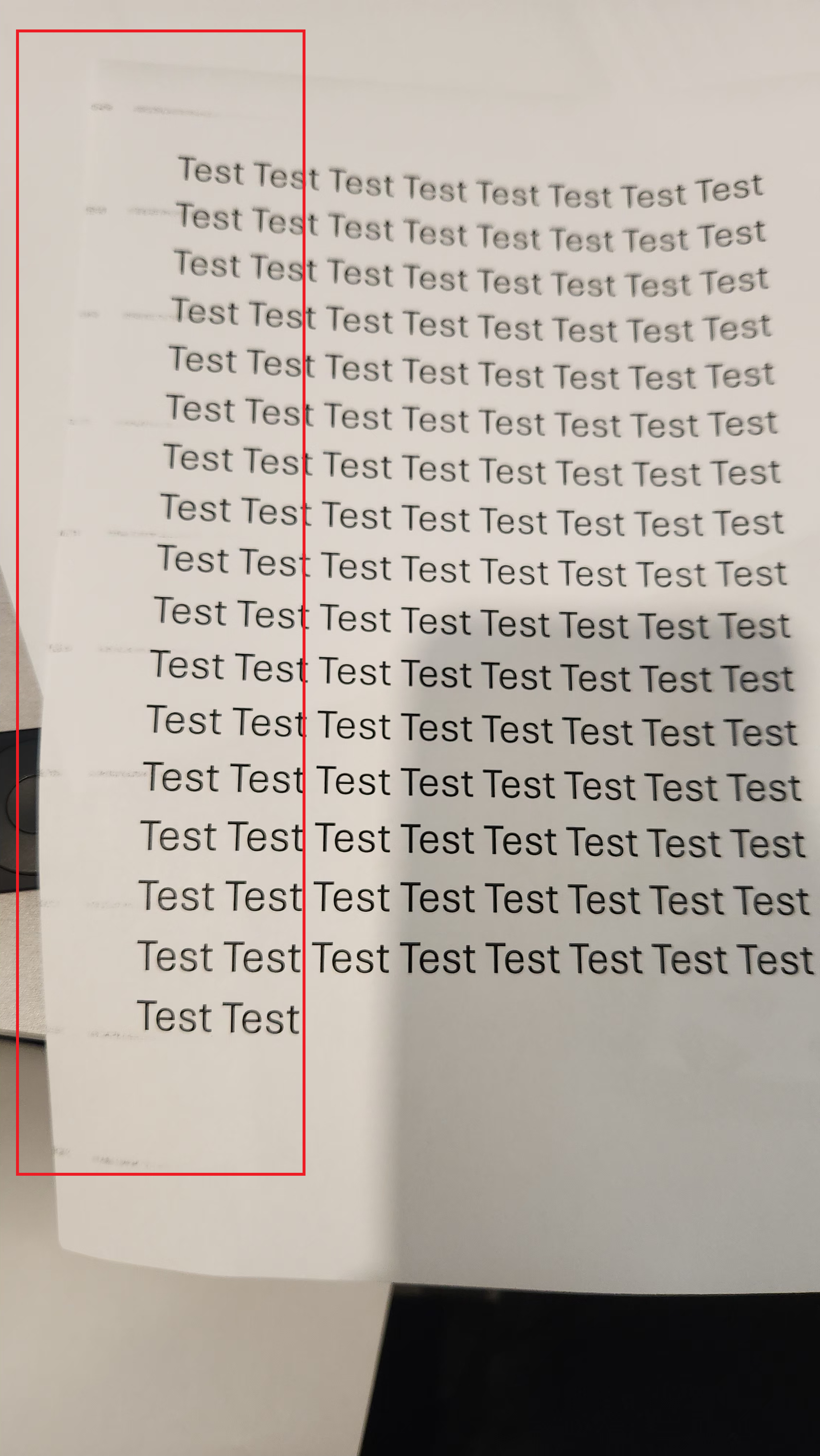 Horizontal black lines on the left of the paper under HP M42... - HP ...