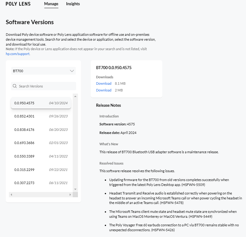Solved Why is your Poly Lens BT700 installing in Windows as a USB c