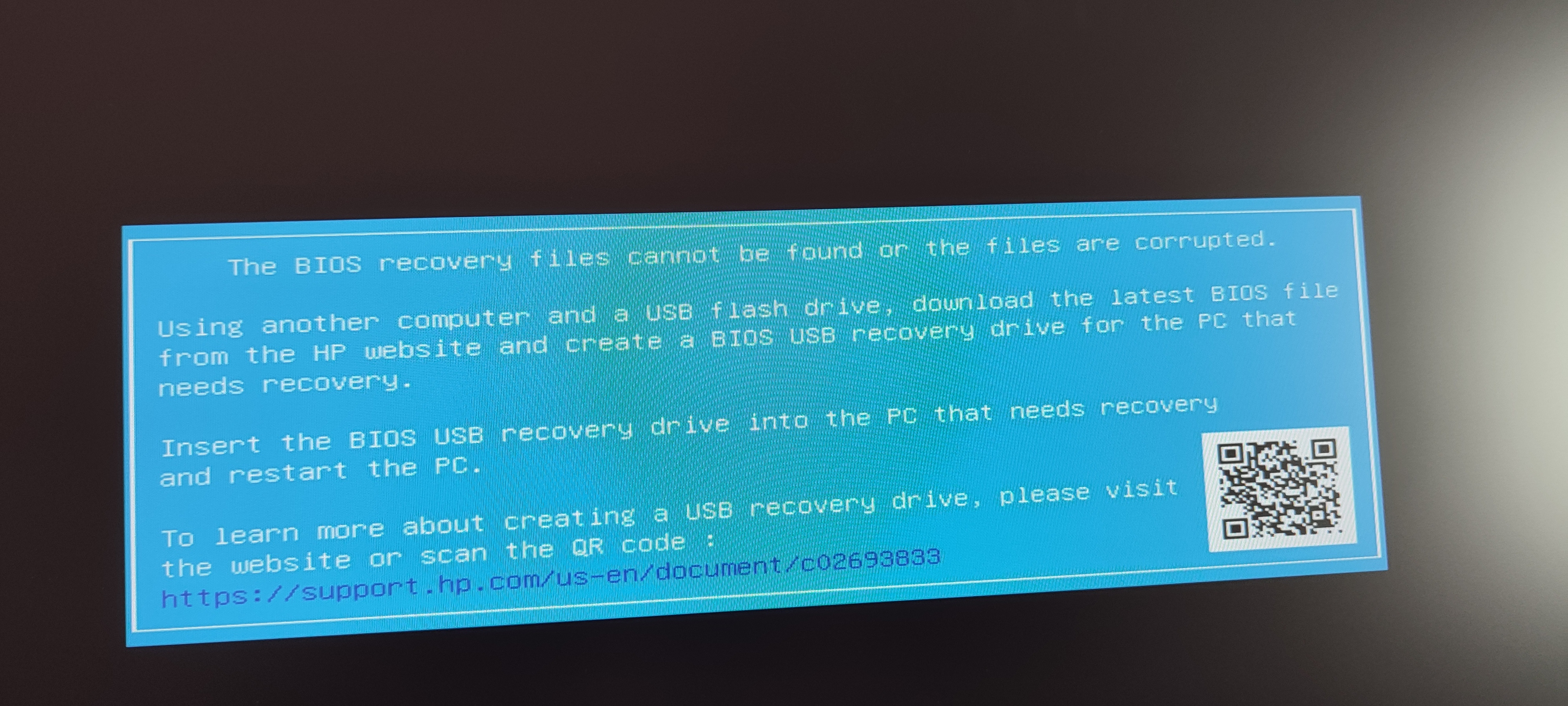 Bios recovery fields detectet failed - HP Support Community - 9115928