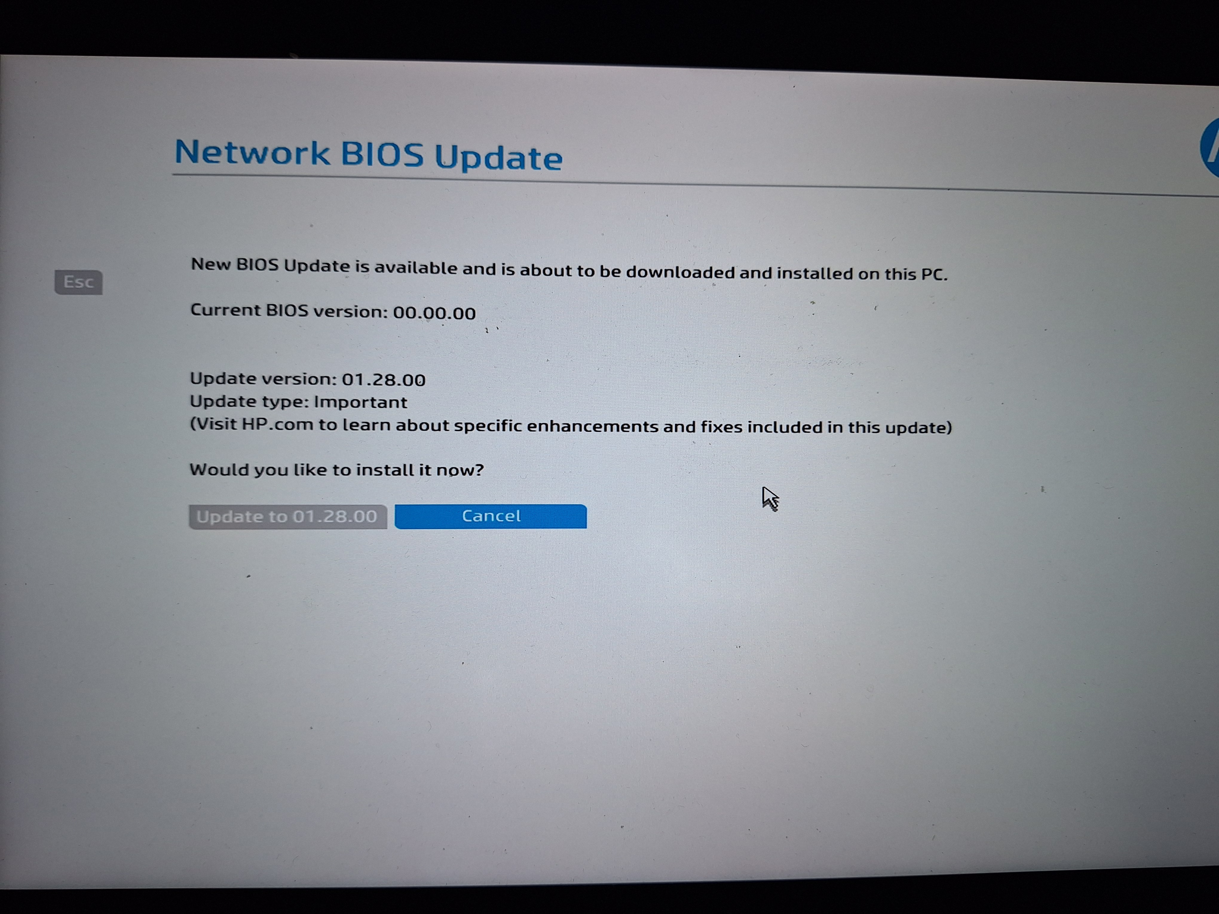 Windows update installed BIOS version 'NOT for production us... - HP ...