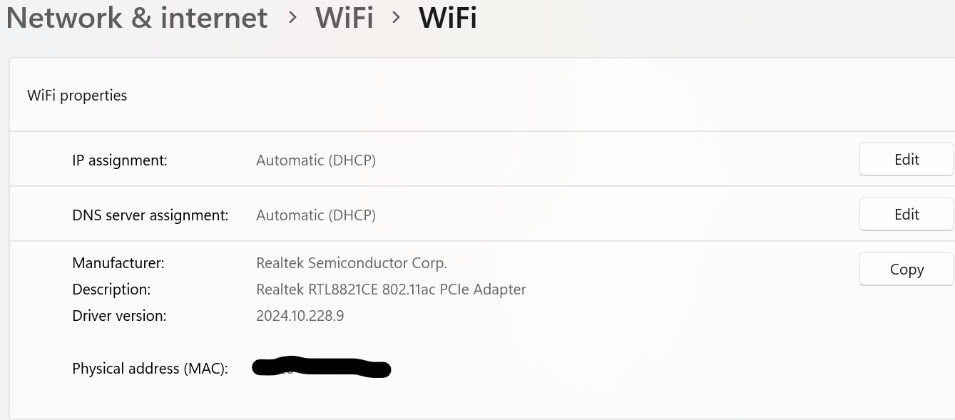 Windows 11, version 23H2 - Realtek RTL8821CE 802.11ac PCIe a... - HP ...