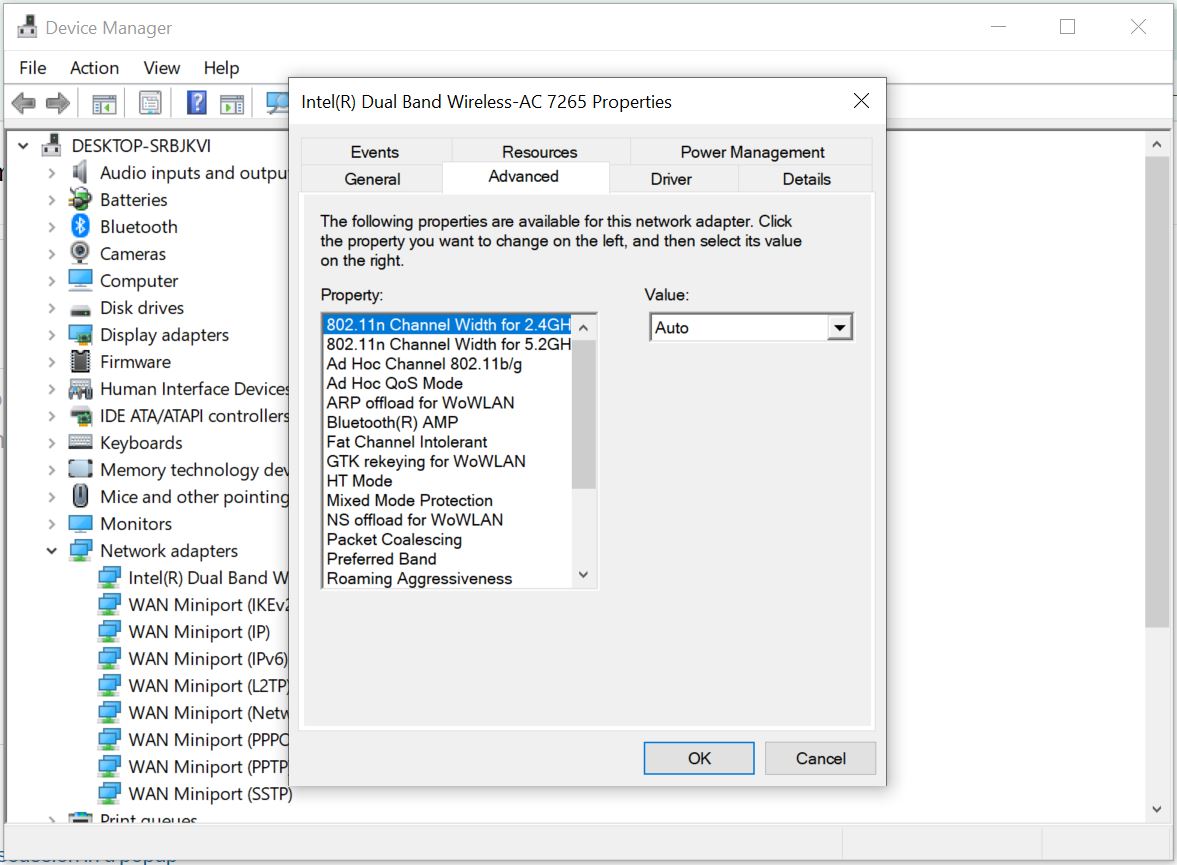 Solved: Intel Dual Band Wireless -AC 7265 can not detect Wi-Fi 5Ghz ...