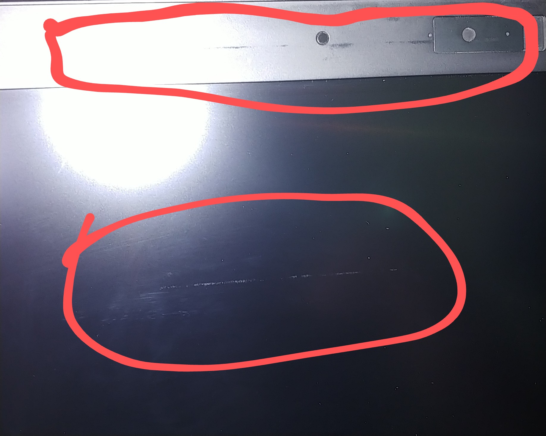 Please help to diagnose, screen and the casing appear scratc... - HP ...