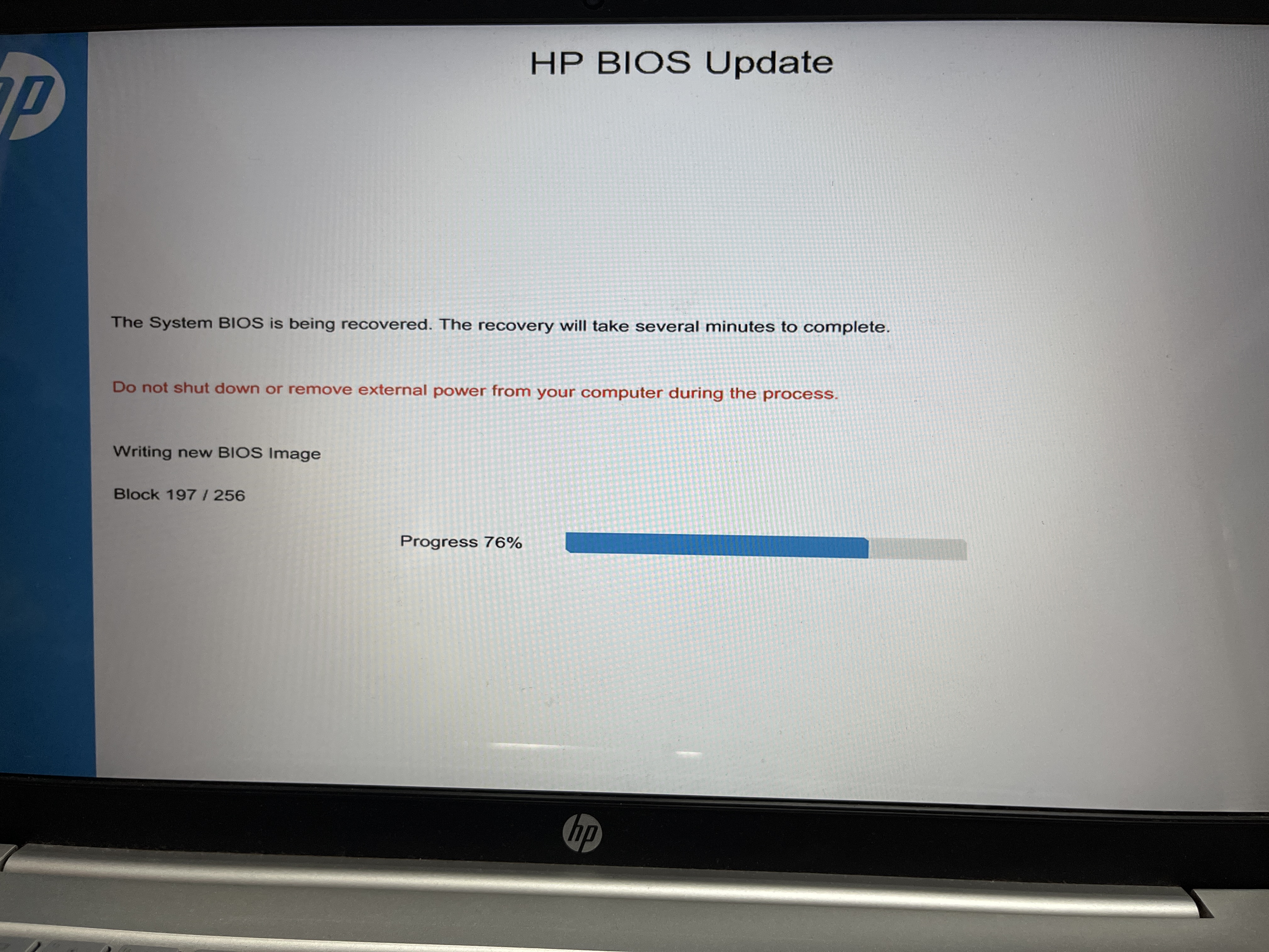 BIOS update is stuck at 76%. What should I do - HP Support Community ...