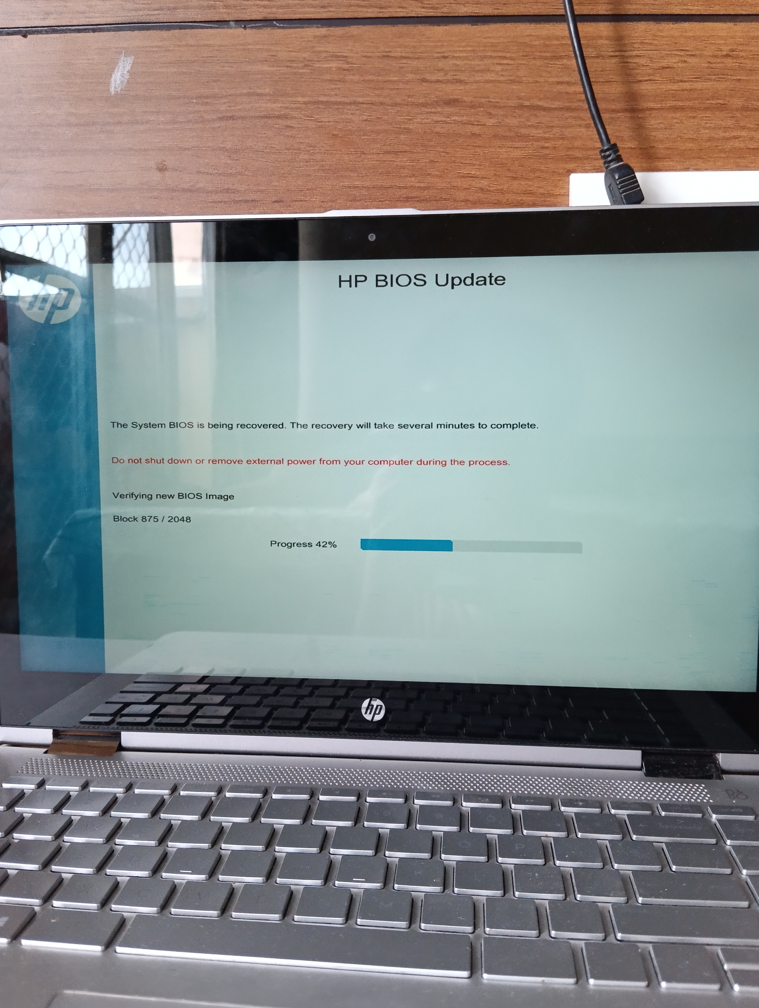 Verifying bios image stuck - HP Support Community - 9140723