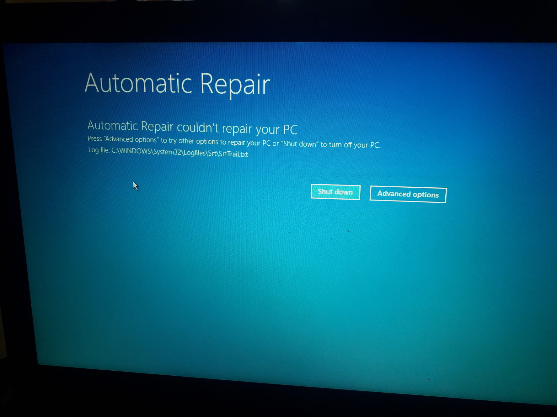 I CAN T BOOT MY PC visual data 3